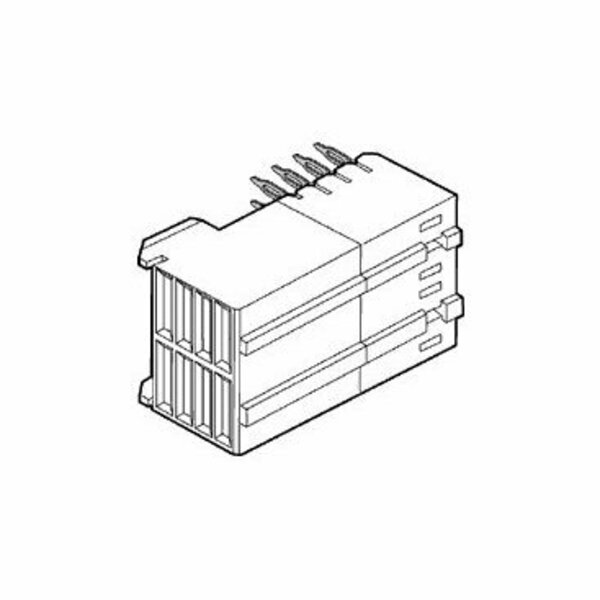 Fci Board Connector, 8 Contact(S), 4 Row(S), Female, Right Angle, Press Fit Terminal, Locking,  88949-102LF